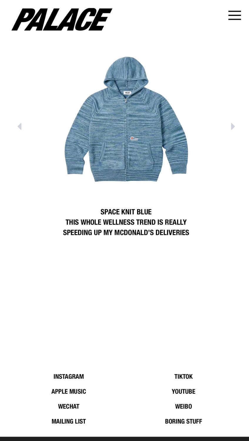 팔라스 스페이스 니트 블루 후드집업 상품이미지1