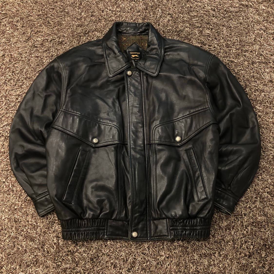 슬래진저 90s 양가죽 봄버 레더 가죽 자켓 상품이미지1