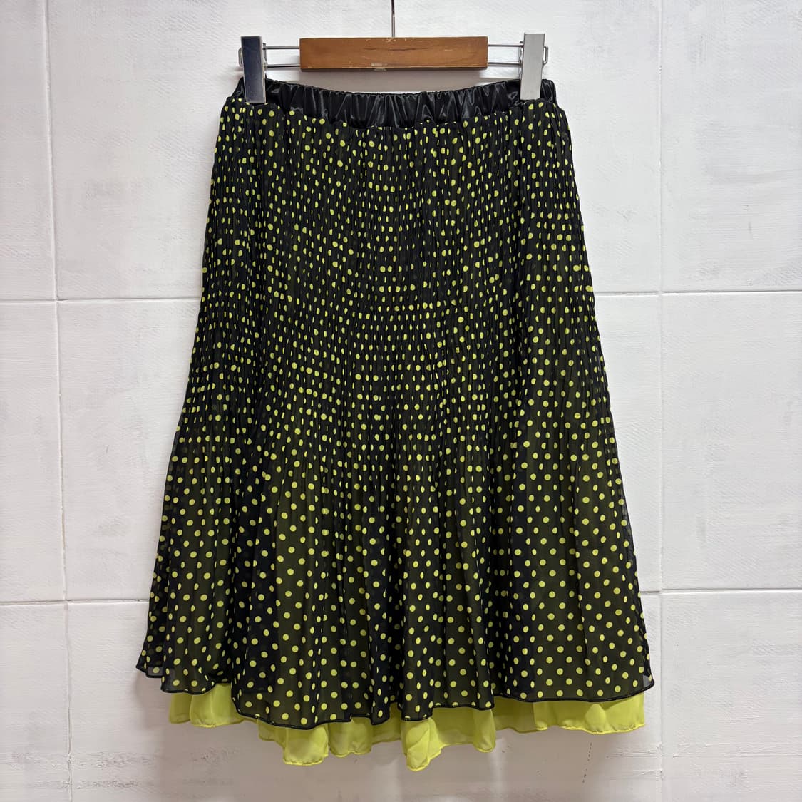 도트 레이어드 플리츠 키치 Y2K 스커트 JPN 상품이미지3