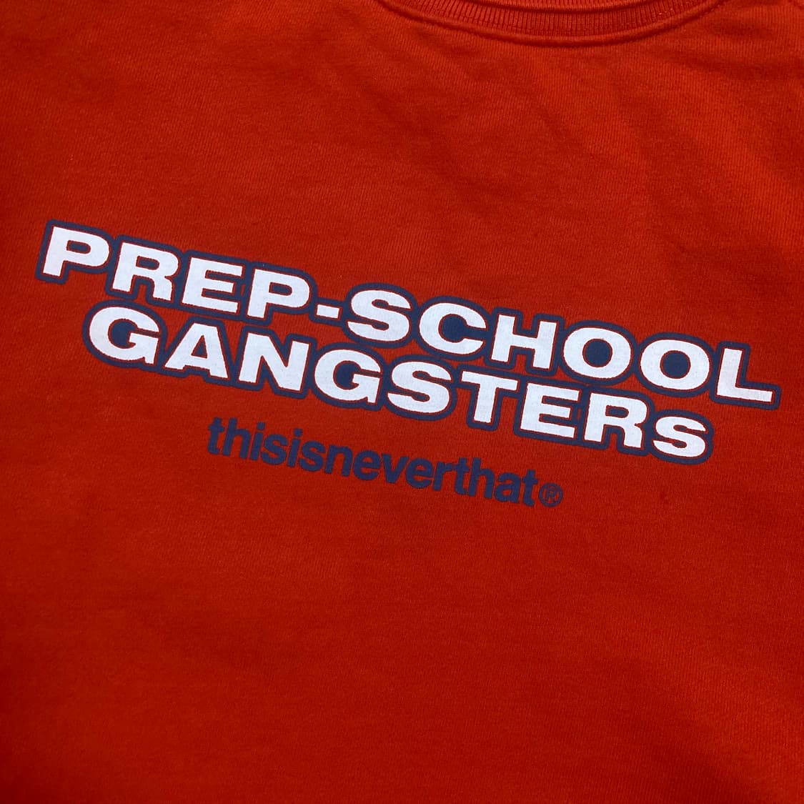 디스이즈네버댓 스펠아웃 로고 오렌지 맨투맨 상품이미지2