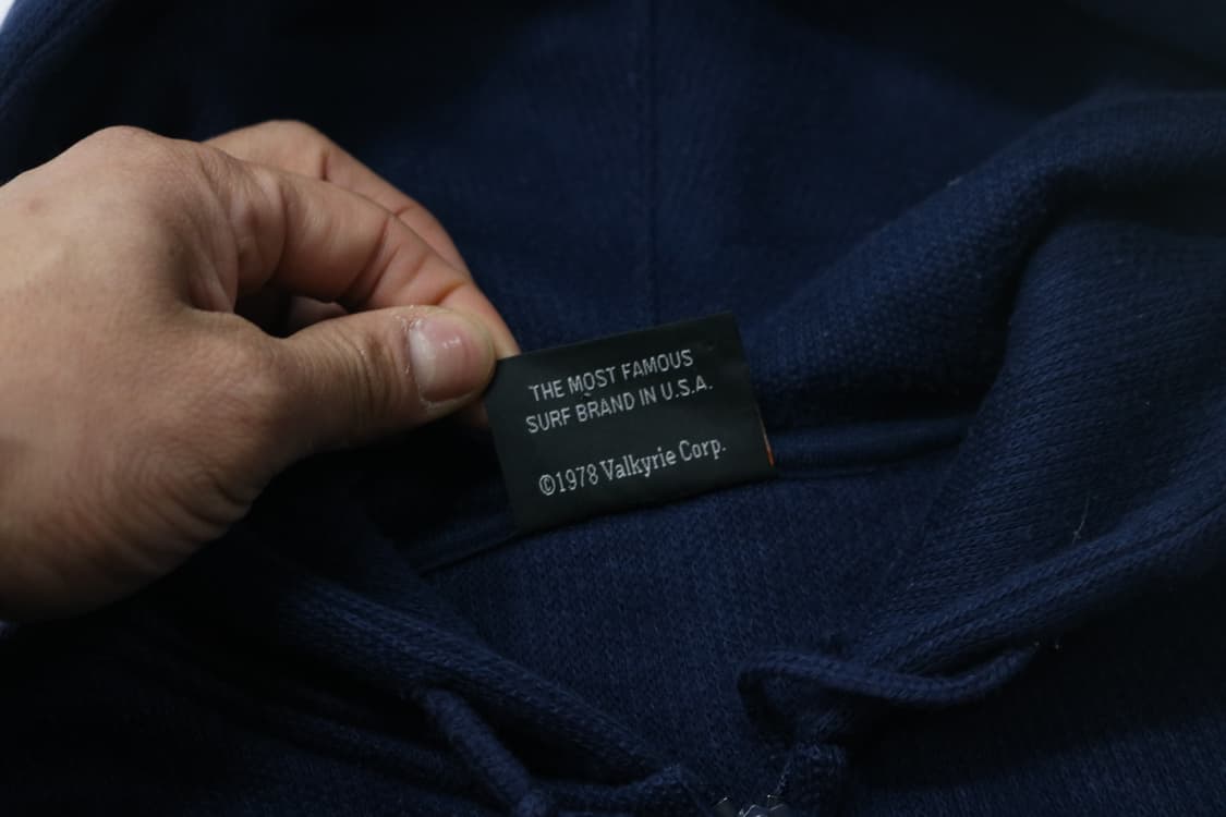 Bear 빈티지 스트라이프 시보리 네이비 후드 집업 (M) 상품이미지7