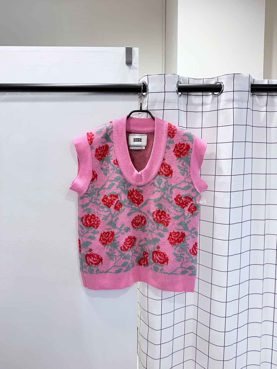 EENK 플로럴 오버핏 니트베스트  상품이미지2