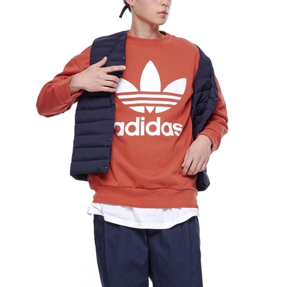 [95]아디다스 아디컬러 오버사이즈 트레포일 맨투맨 상품이미지2