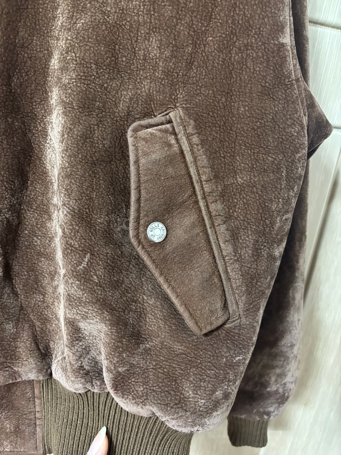 빈티지 브라운 스웨이드 봄버 가죽 양면 자켓 상품이미지3