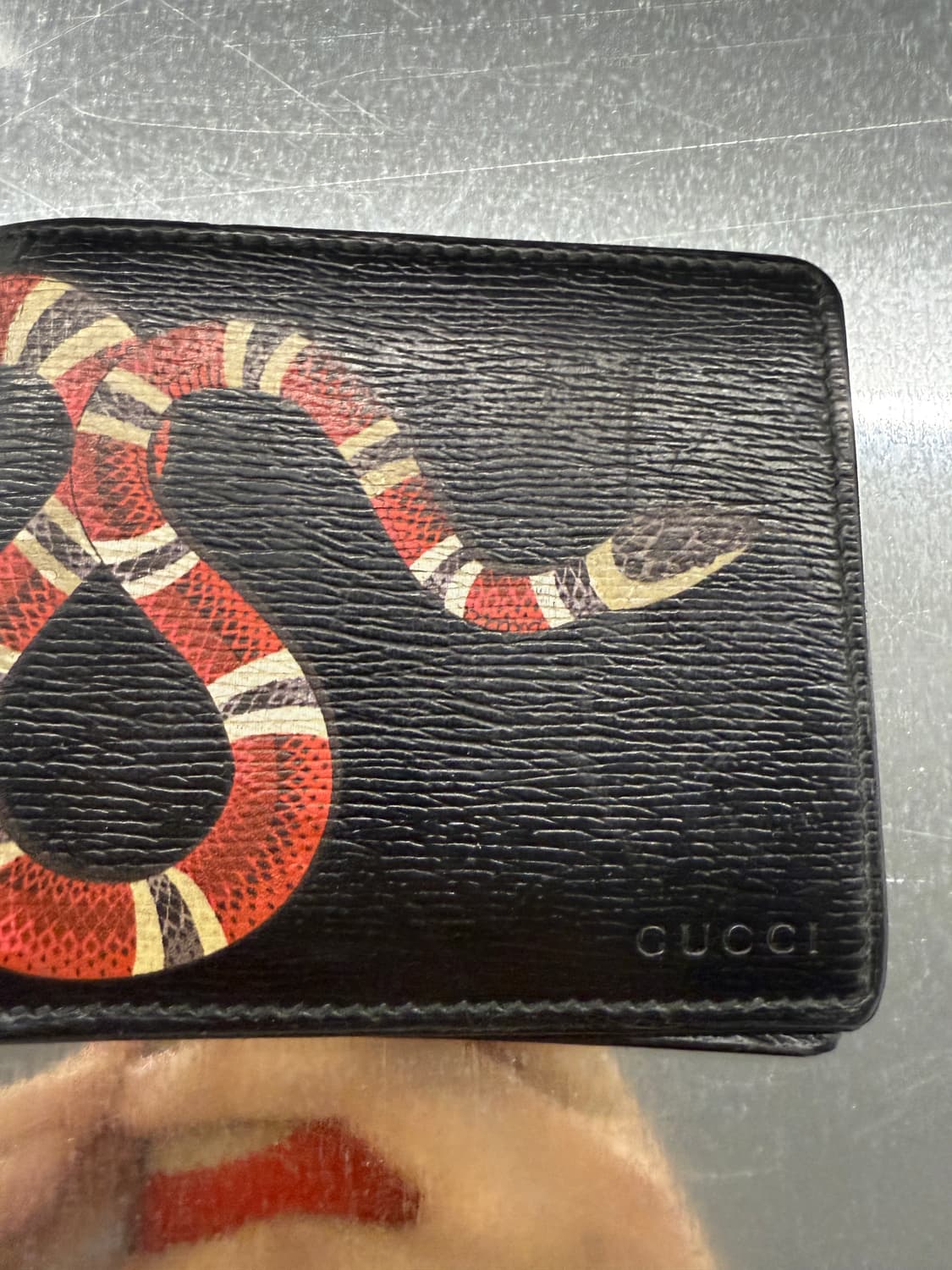 구찌 정품 스네이크 뱀 반지갑 블랙 상품이미지2