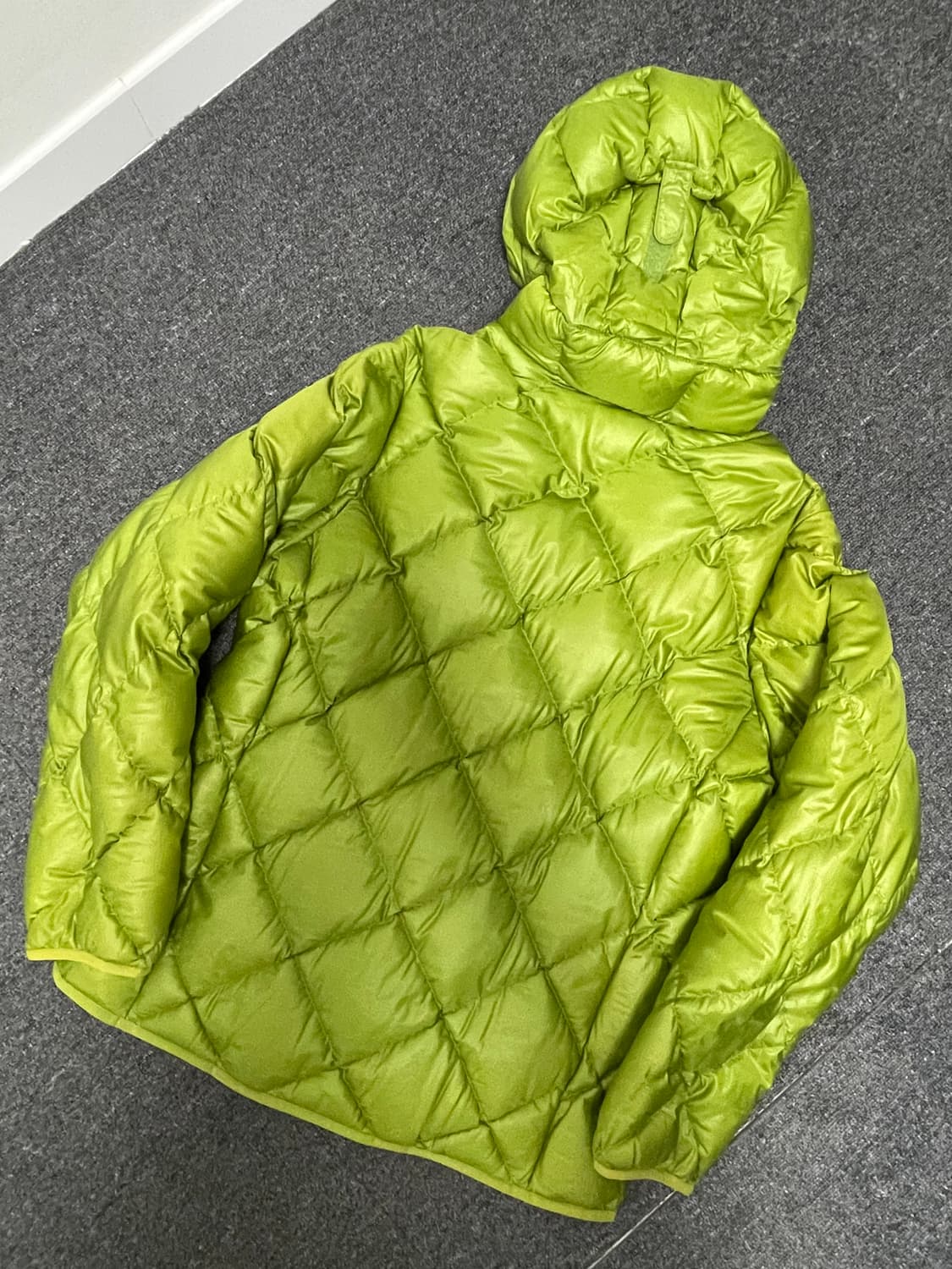 [XL] 몽벨 빈티지 알파인 다운 후드 푸퍼 라임그린 상품이미지6
