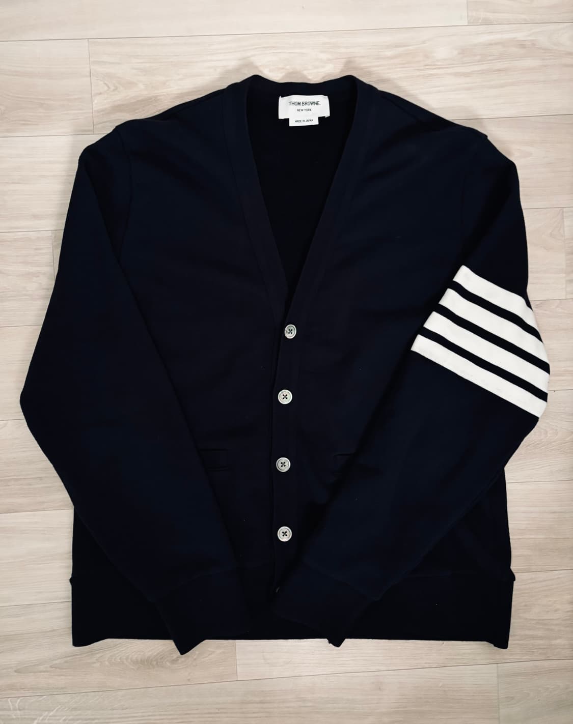 톰브라운 루프백 저지 사선 가디건 네이비 [3 size] 상품이미지4