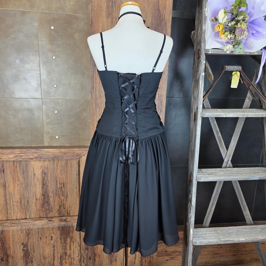 드레이프 드롭 웨이스트 원피스 상품이미지5