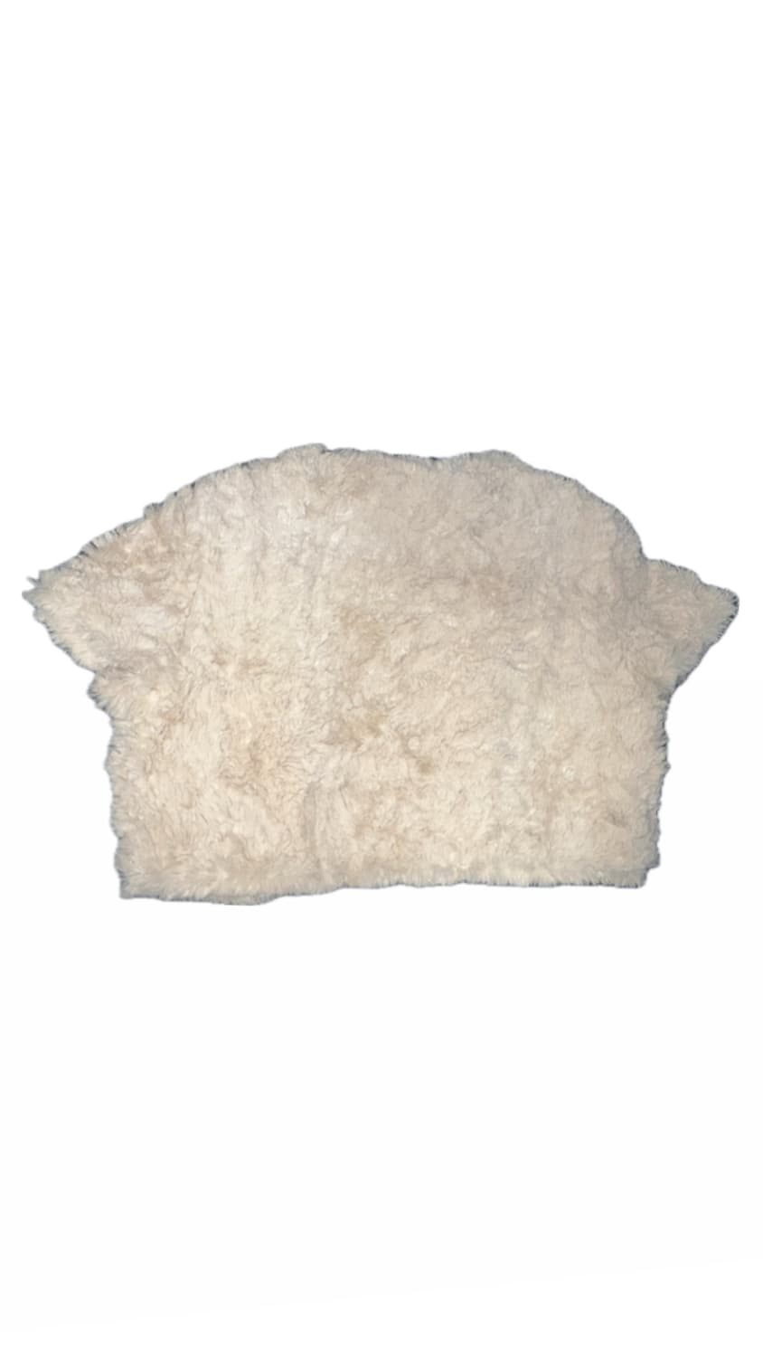 빈티지 아이보리 퍼 크롭 베스트 상품이미지2