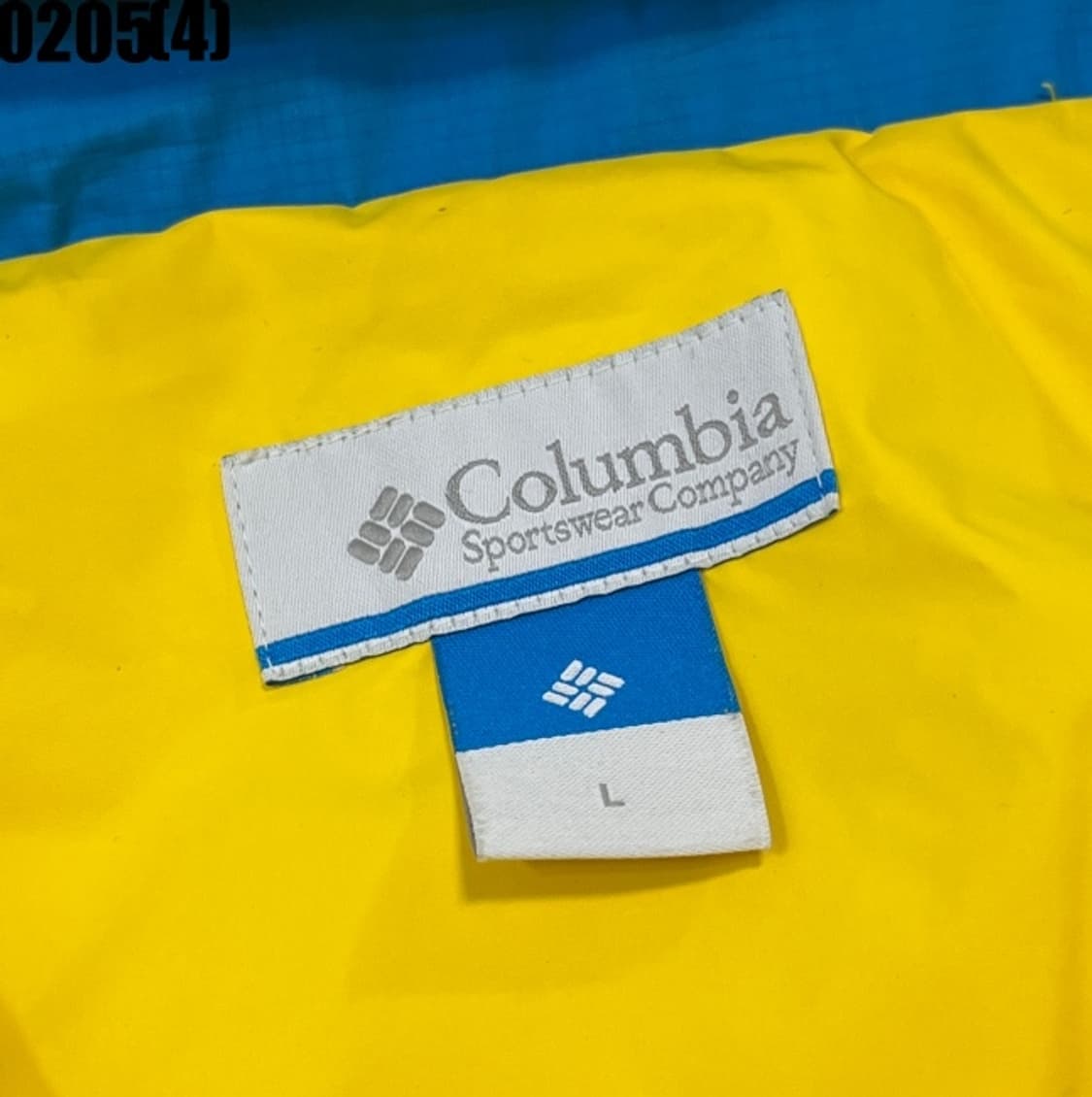 [L/100] 컬럼비아 옐로우/블루 바람막이 자켓 0205(4) 상품이미지3