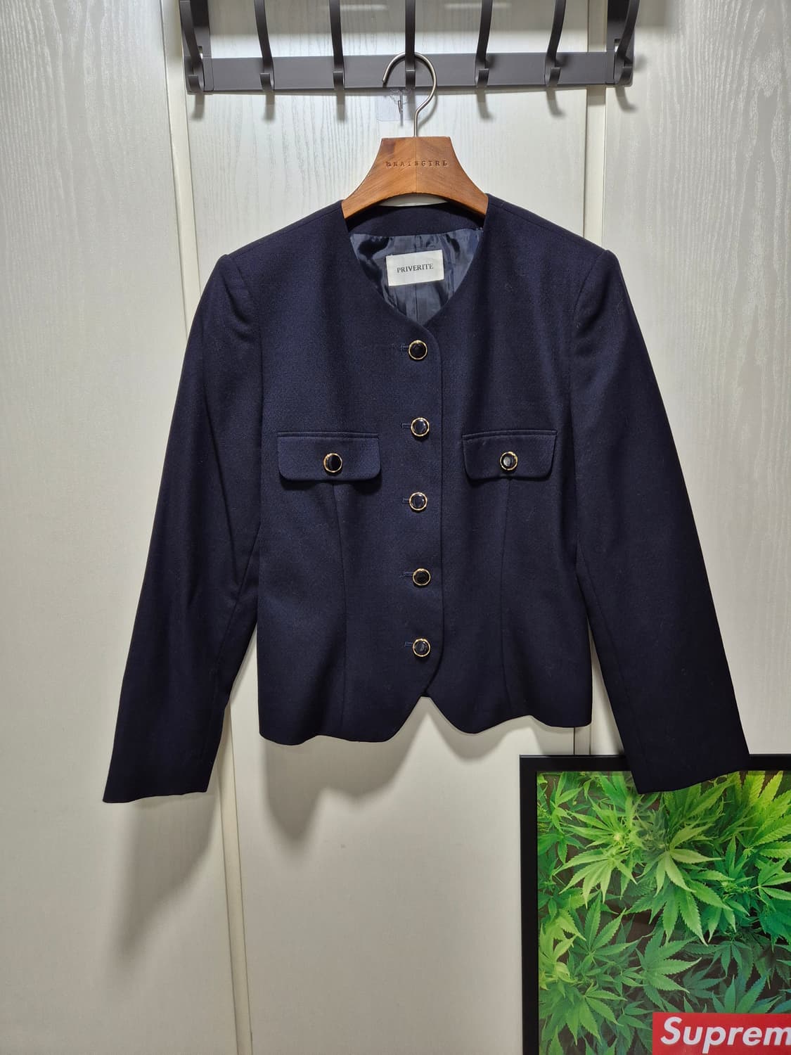 (세일)JPN . PRIVERITE 다크네이비 금장 버튼 자켓 상품이미지1