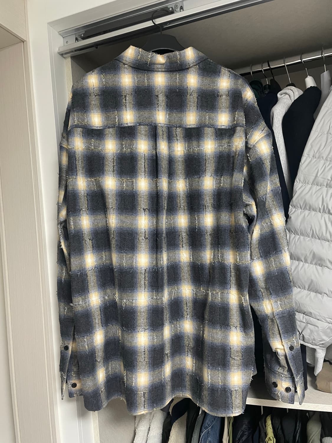 준지 25FW 그리드 니들 체크 루즈핏 셔츠 50Size 상품이미지4