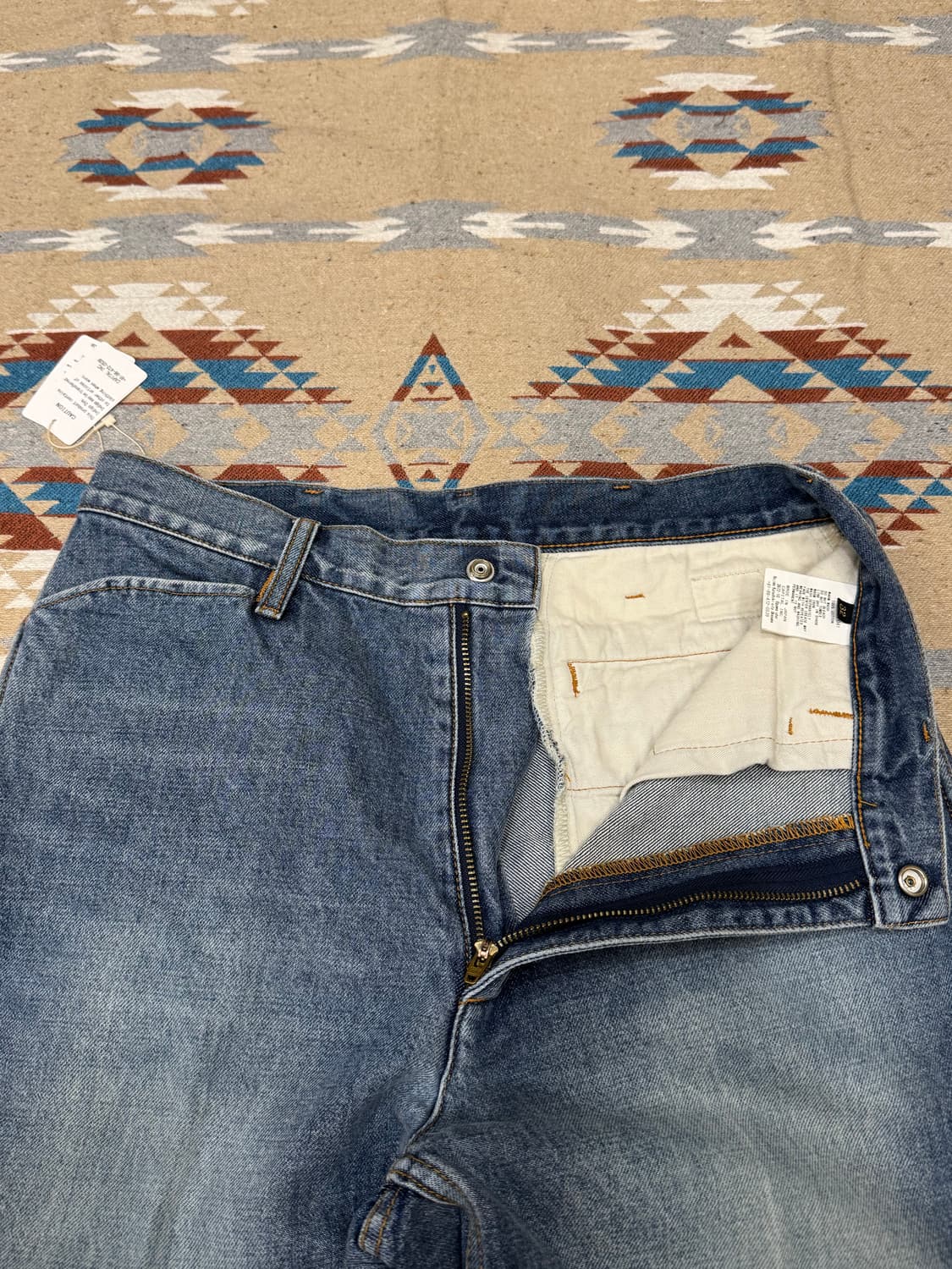 [32] 캐피탈 14 온즈 데님 5P 프리스코 센터 플리츠 프로세싱 상품이미지3