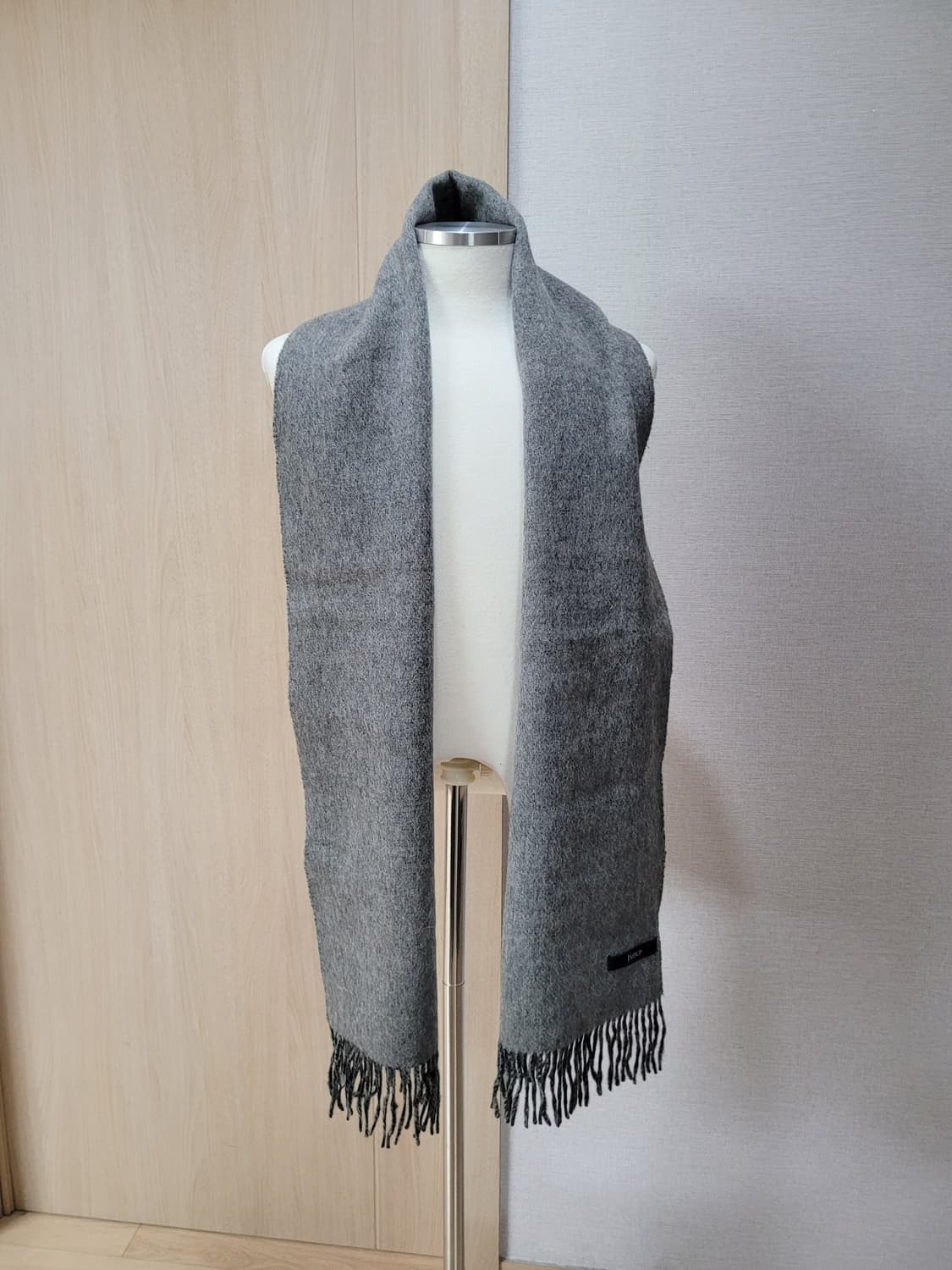 숲 SOUP 양면 울 머플러 그레이/블랙 상품이미지6