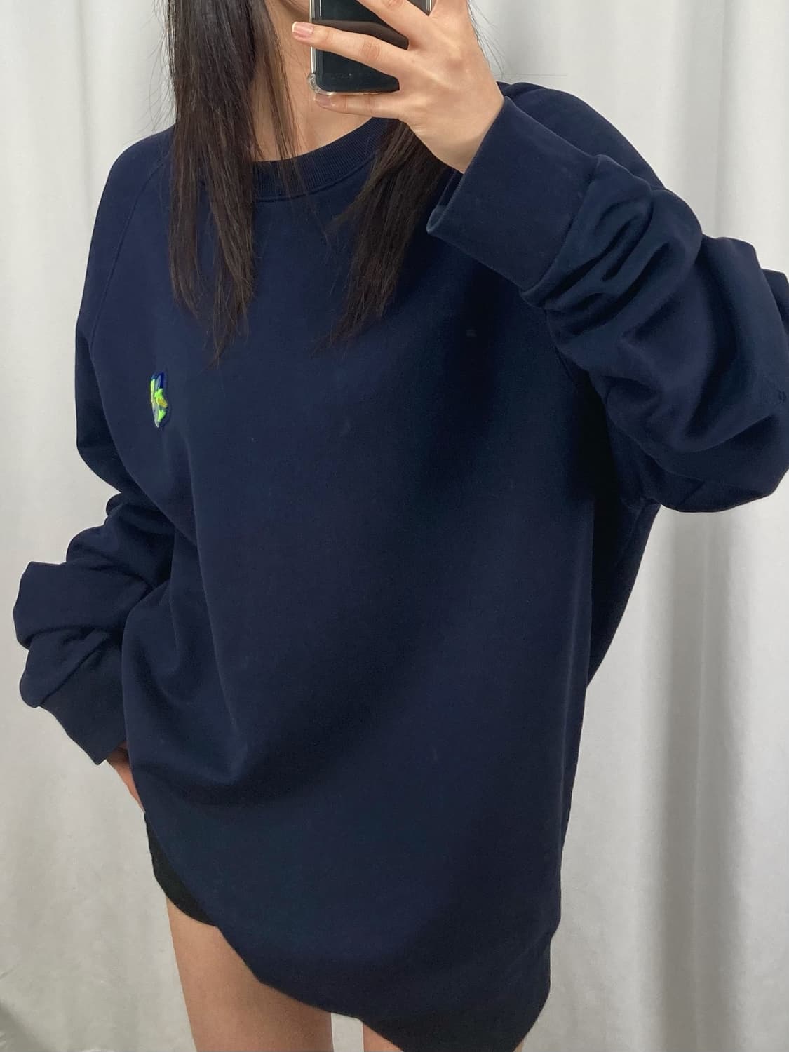 메종키츠네 폭스헤드 네이비 맨투맨 상품이미지1