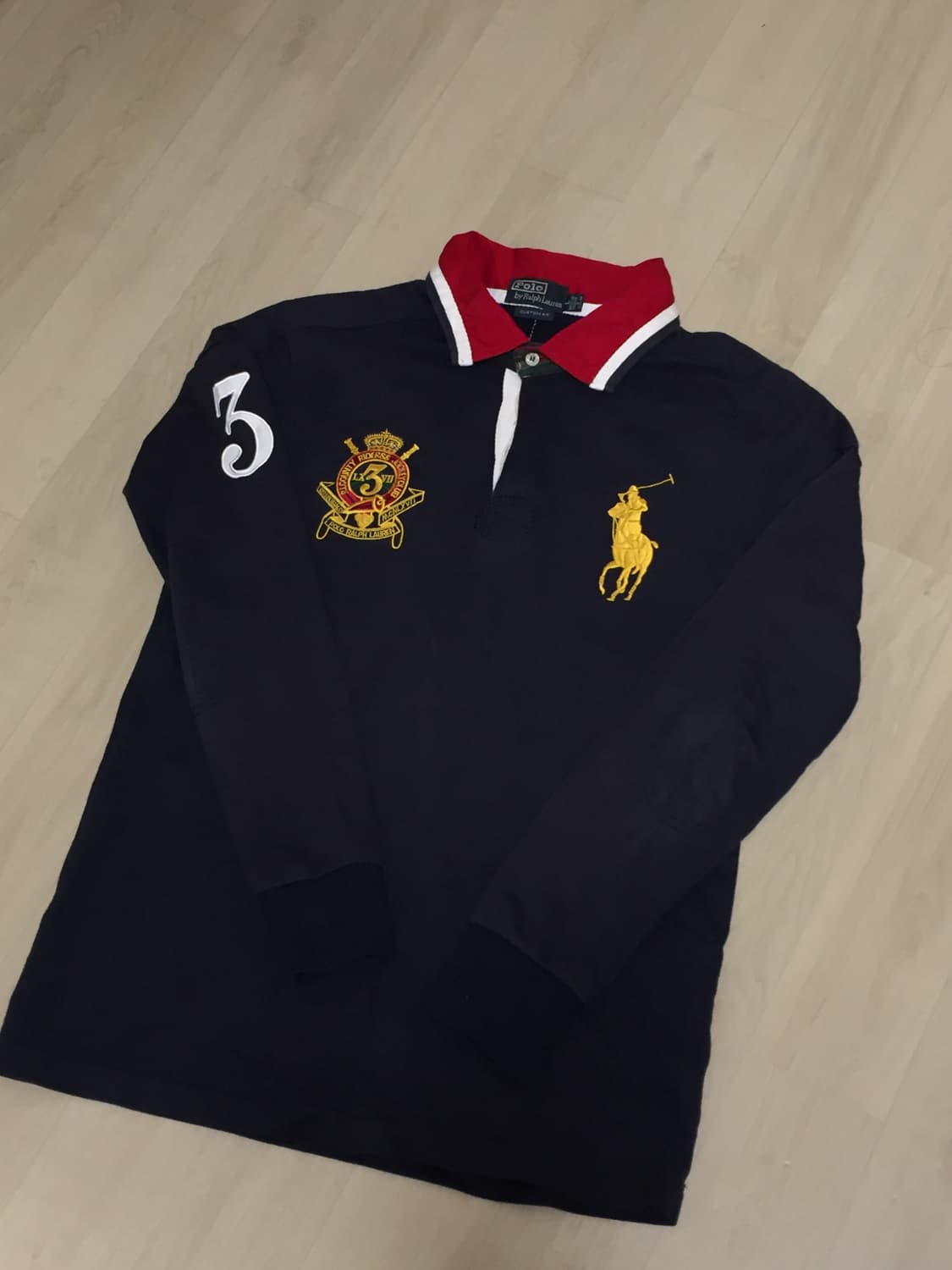 폴로 랄프로렌 빅포니 네이비 금장 럭비티 L 상품이미지2