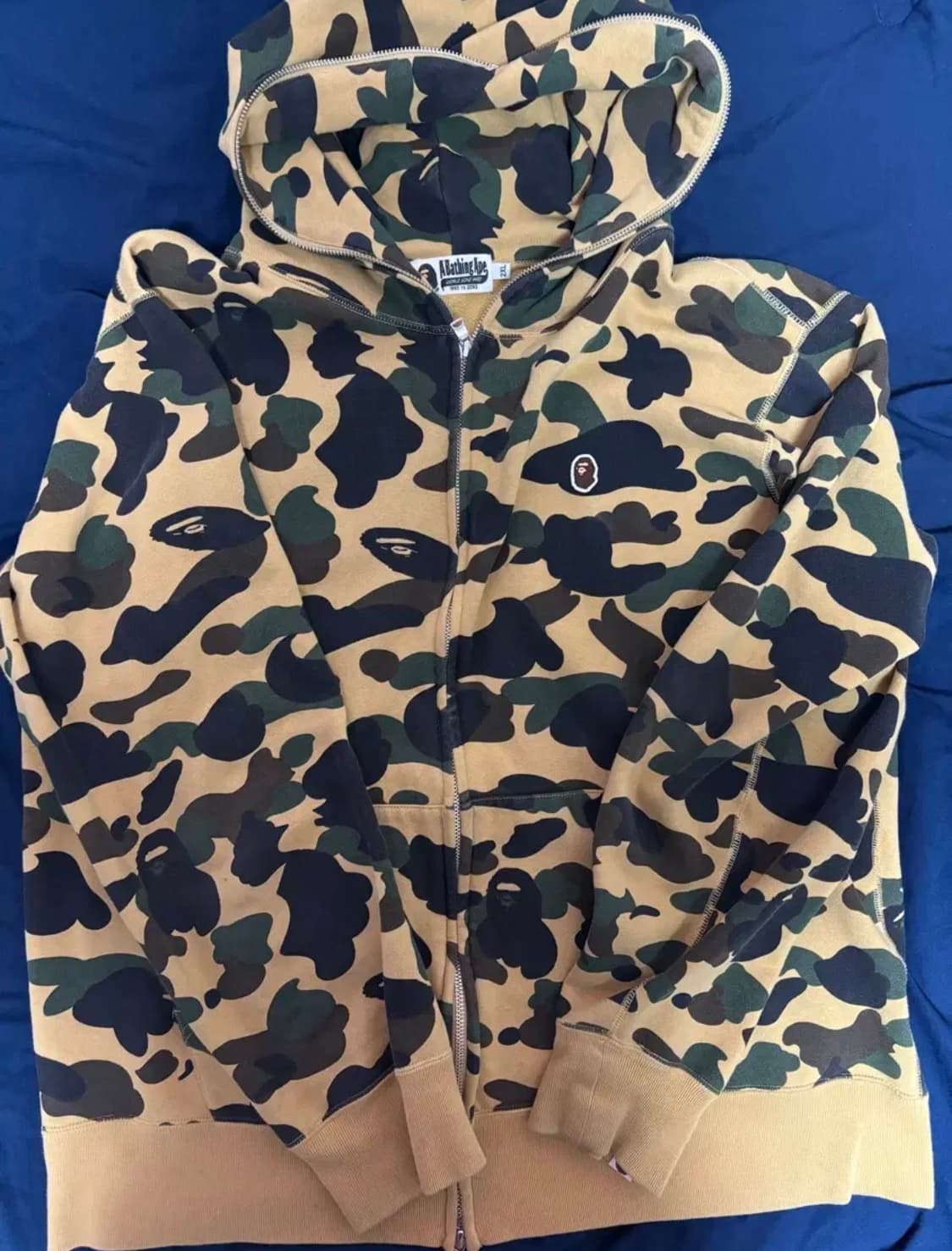 2XL 베이프 1st 원포인트 풀집업 황계 상품이미지1