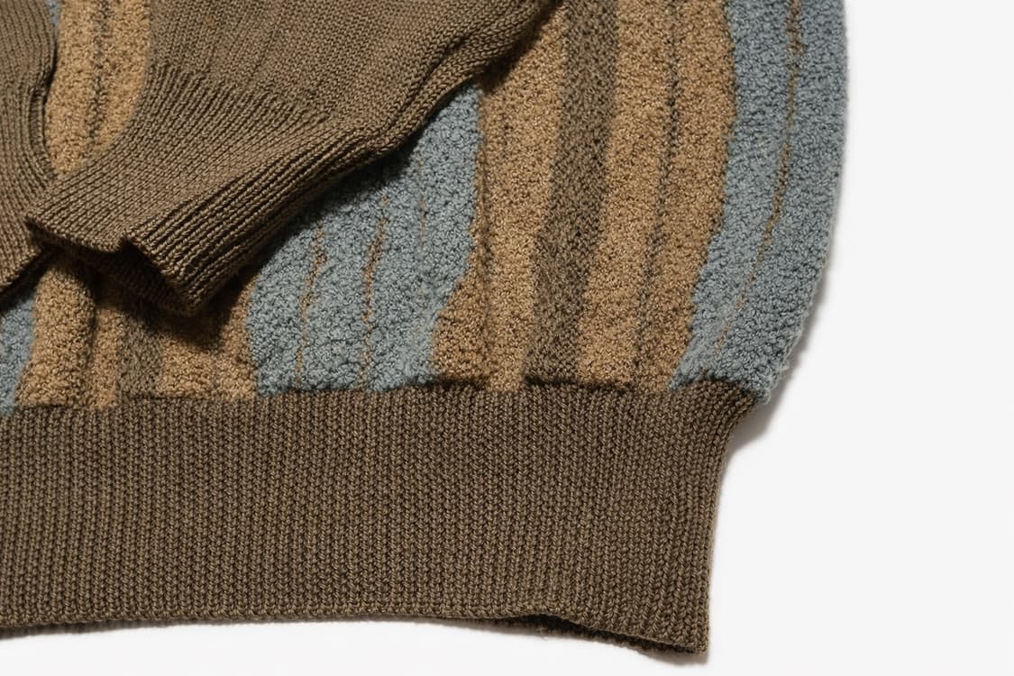 JPN 90s~00s 일본 빈티지 울 알파카 스트라이프 유니크 니트 상품이미지4