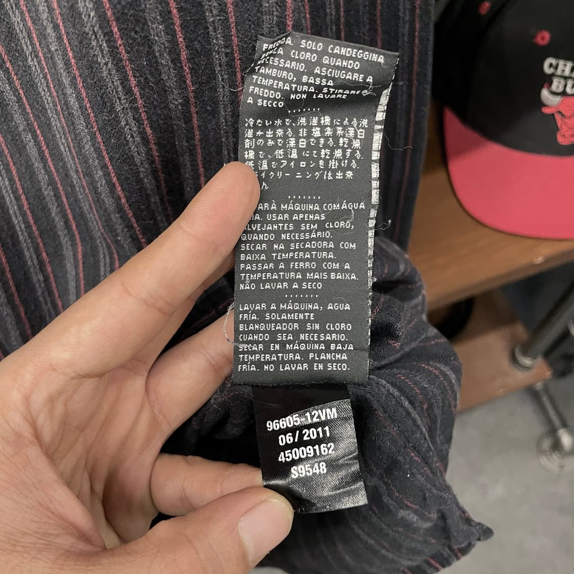 00s 할리데이비슨 모터 사이클 스트라이프 셔츠 상품이미지9