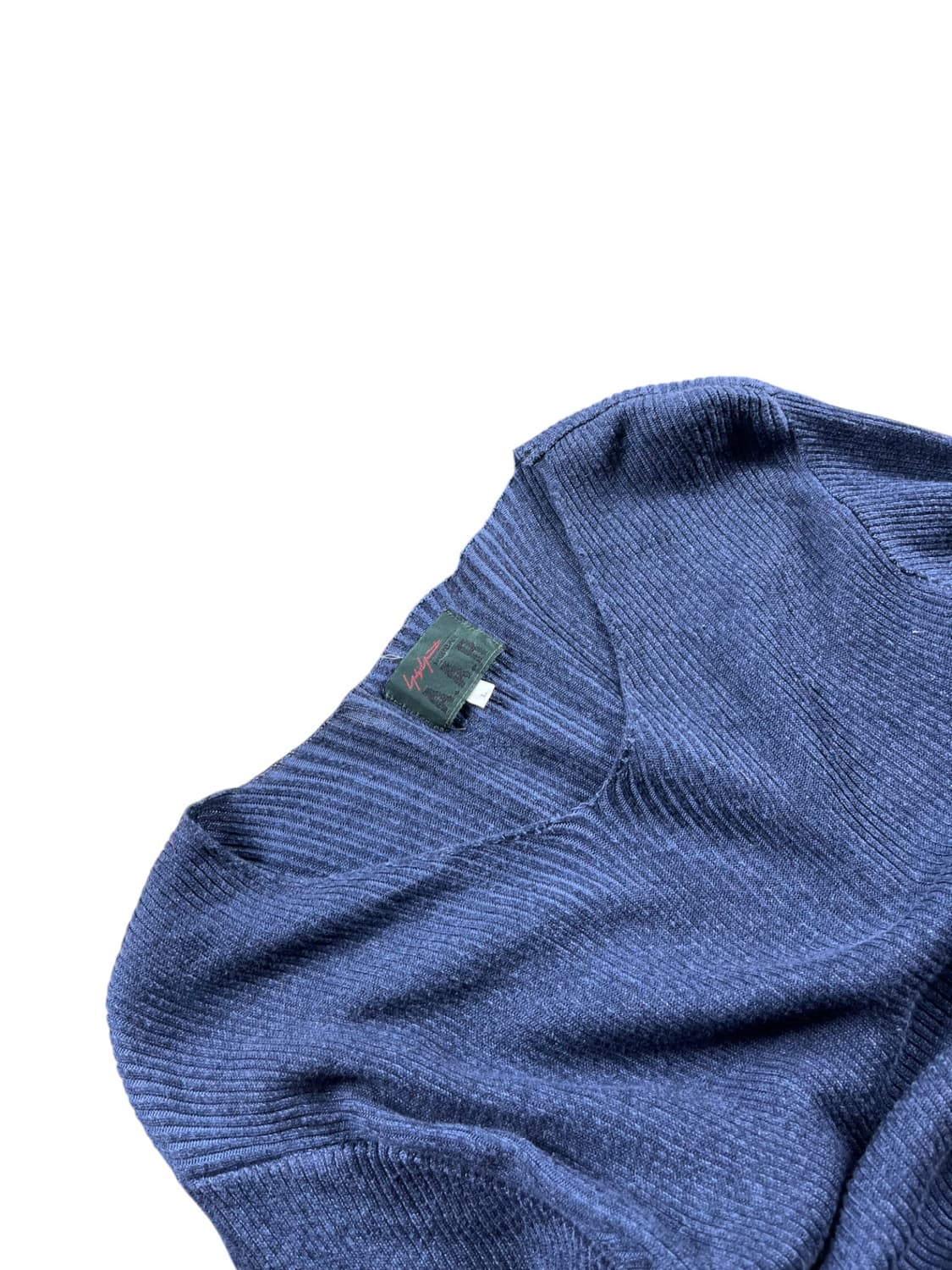 AAR BY YOJI YAMAMOTO 브이넥 블루컬러니트  상품이미지2