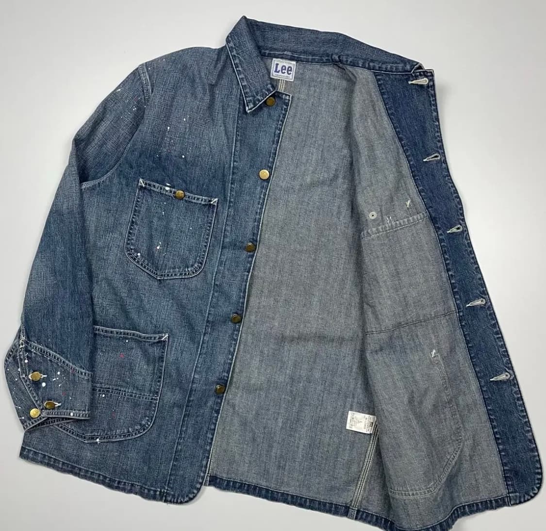 리 재팬 페인팅 데님 커버올 자켓 상품이미지4