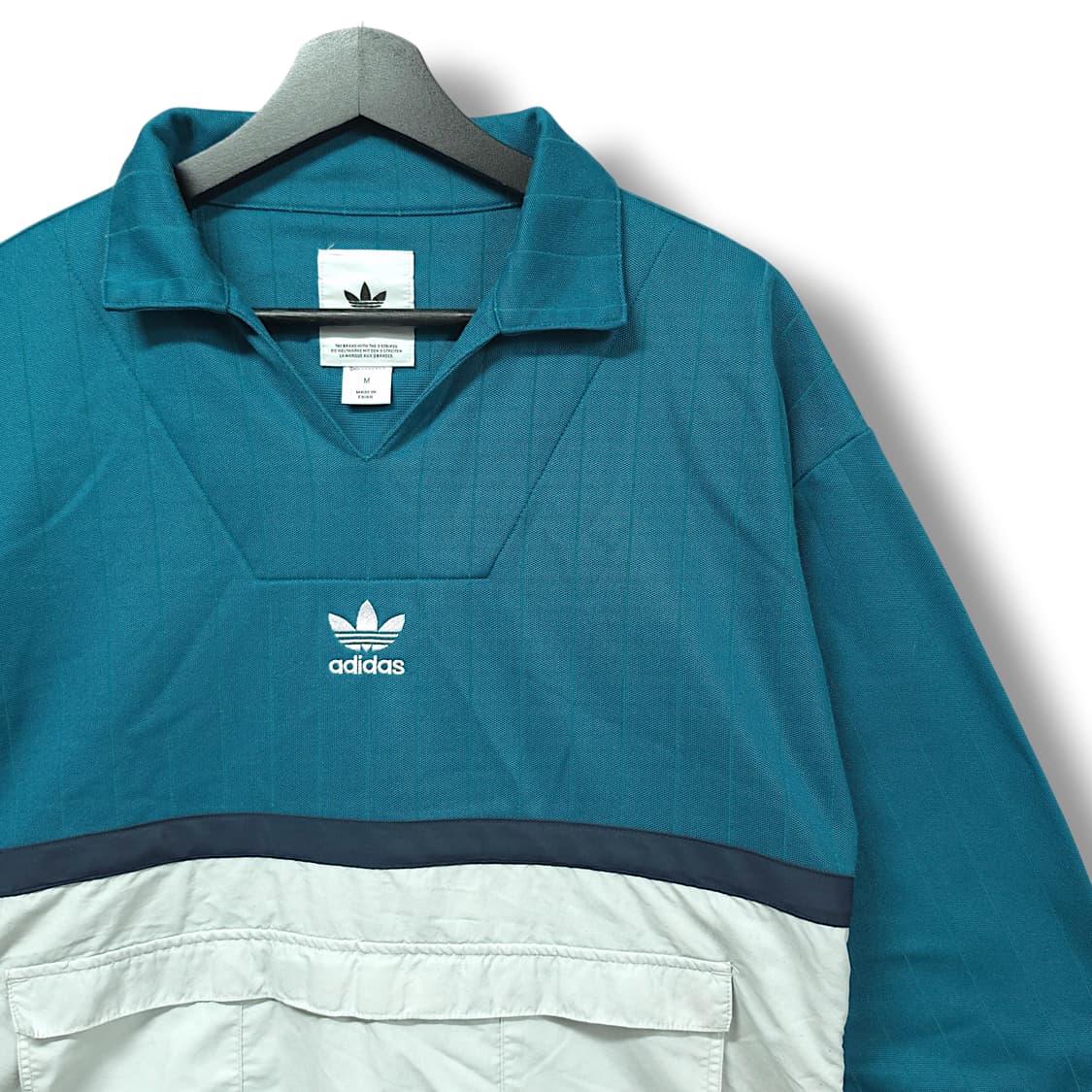 [M] 아디다스 리얼 틸 화이트 카라 드릴 풀 오버 아노락 상품이미지3