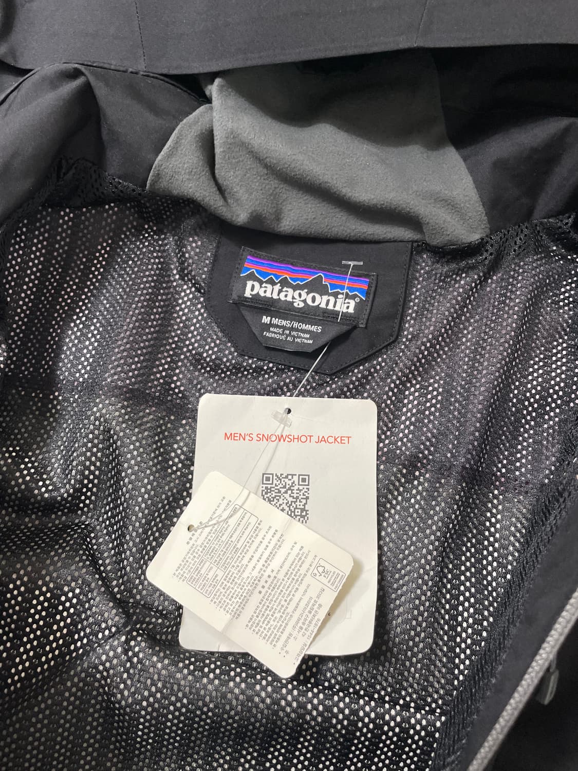 빈티지9. (새상품) 파타고니아 스노우샷 자켓 바람막이 점퍼 블랙 그레이 상품이미지2