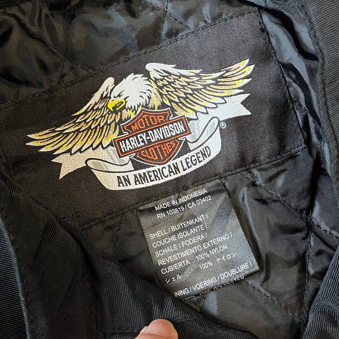 할리데이비슨 정품 블랙 바이커 바람막이 자켓 상품이미지5