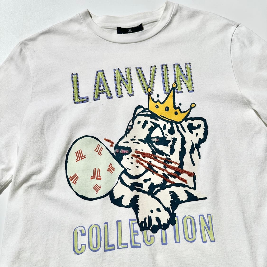 랑방 컬렉션 비딩 프린트 반팔 티셔츠 상품이미지4