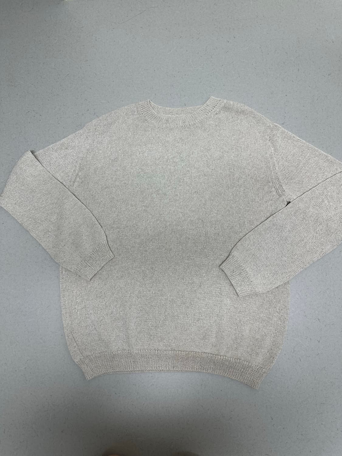 낫띵에브리띵 OVERSIZED LINEN SWEATER IN IVORY  상품이미지4