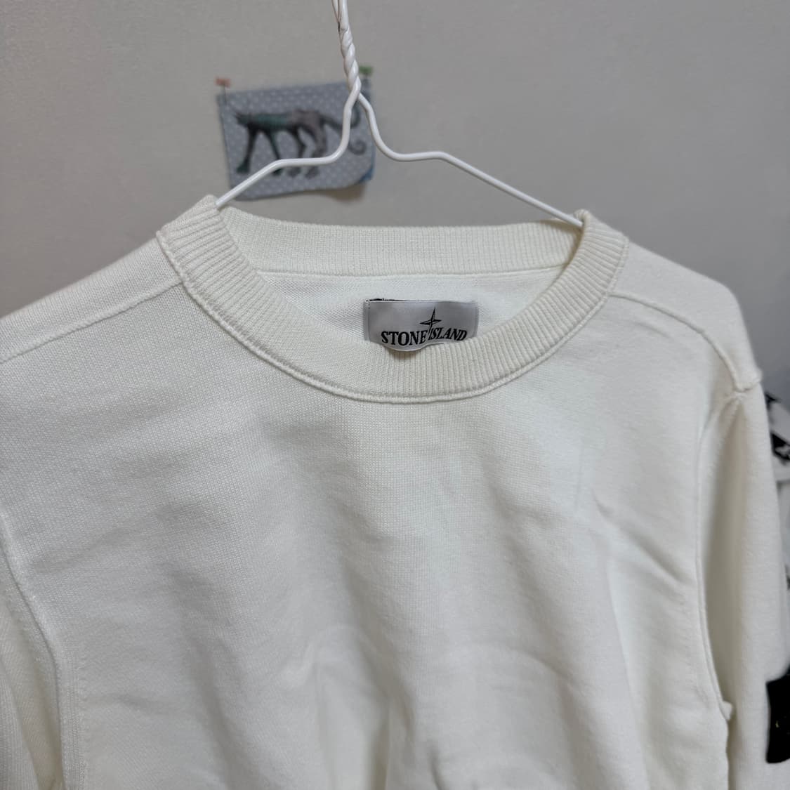 스톤아일랜드 화이트 니트 맨투맨 s 상품이미지5