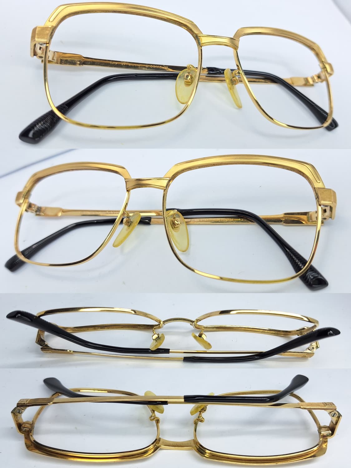 90s 일본 빈티지/호야 G 09119 금도금 HDG 18K 안경테 상품이미지2