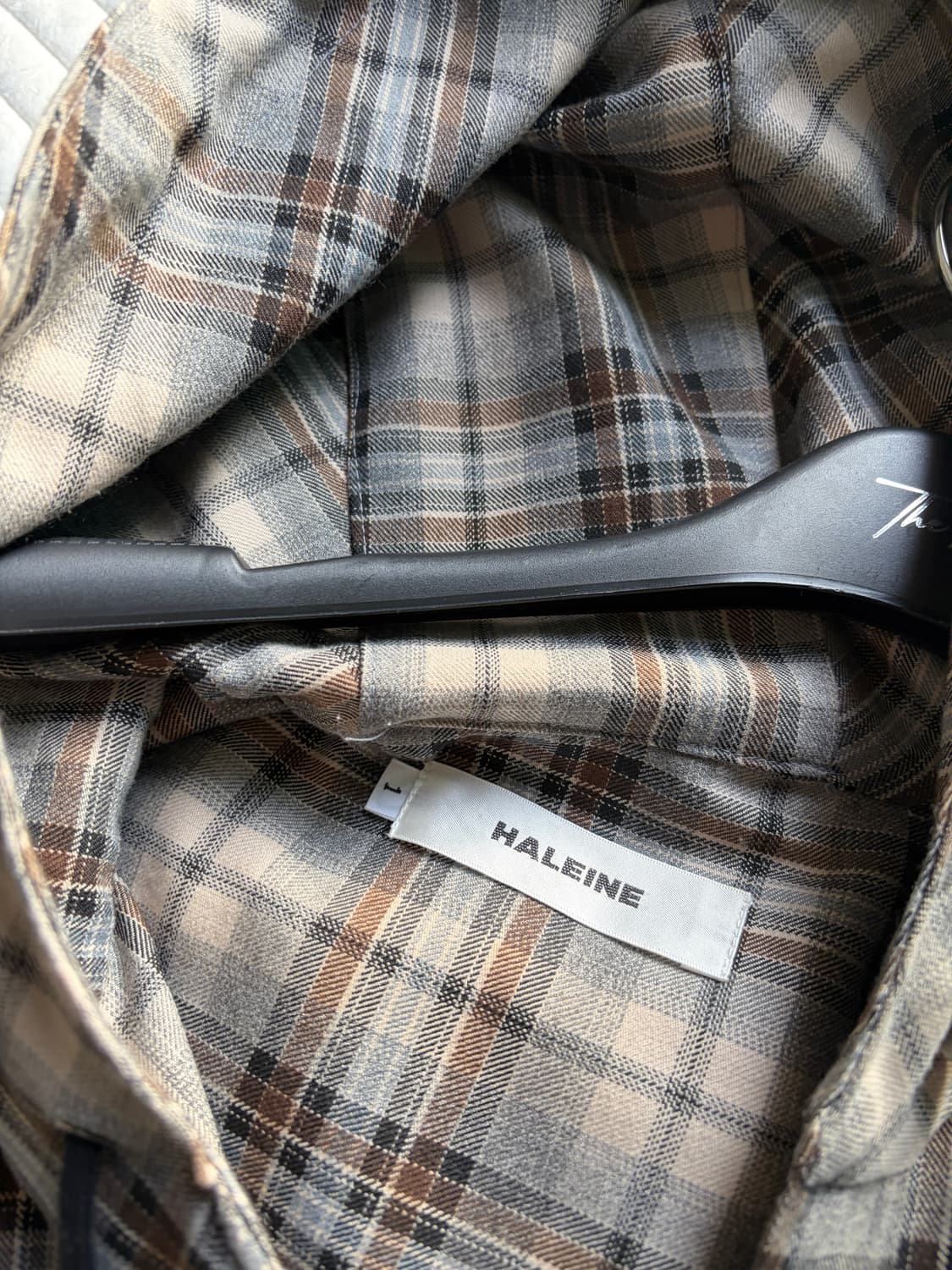 알렌느 셔츠후드 베이지 그레이 1사이즈 상품이미지3