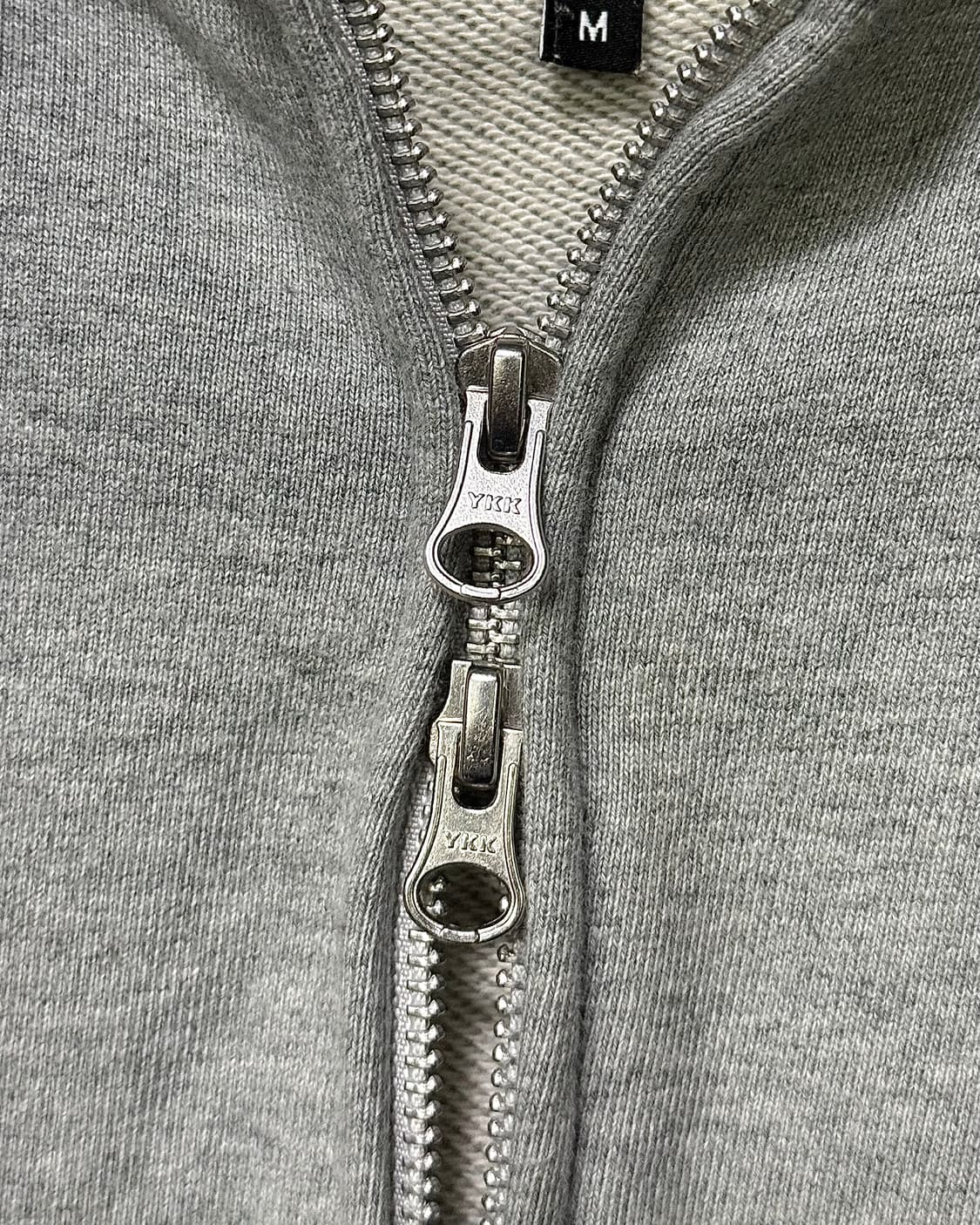 멜란지마스터 YKK 투웨이 지퍼 스웻 후드 집업 그레이 회색 M 95 상품이미지6