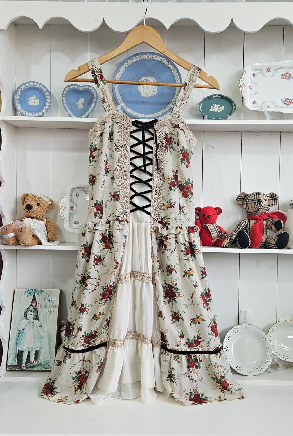 엑시즈팜(Axes Femme) 로즈 코르셋 레이스 원피스 상품이미지1