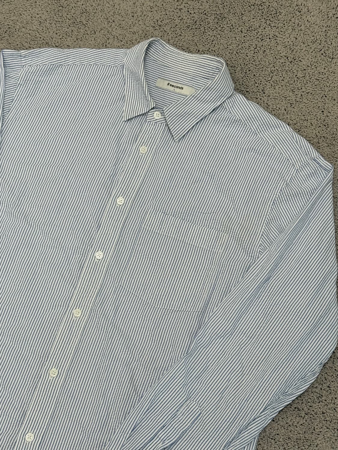 (L) 에잇세컨즈 서머 스트라이프 셔츠 상품이미지2