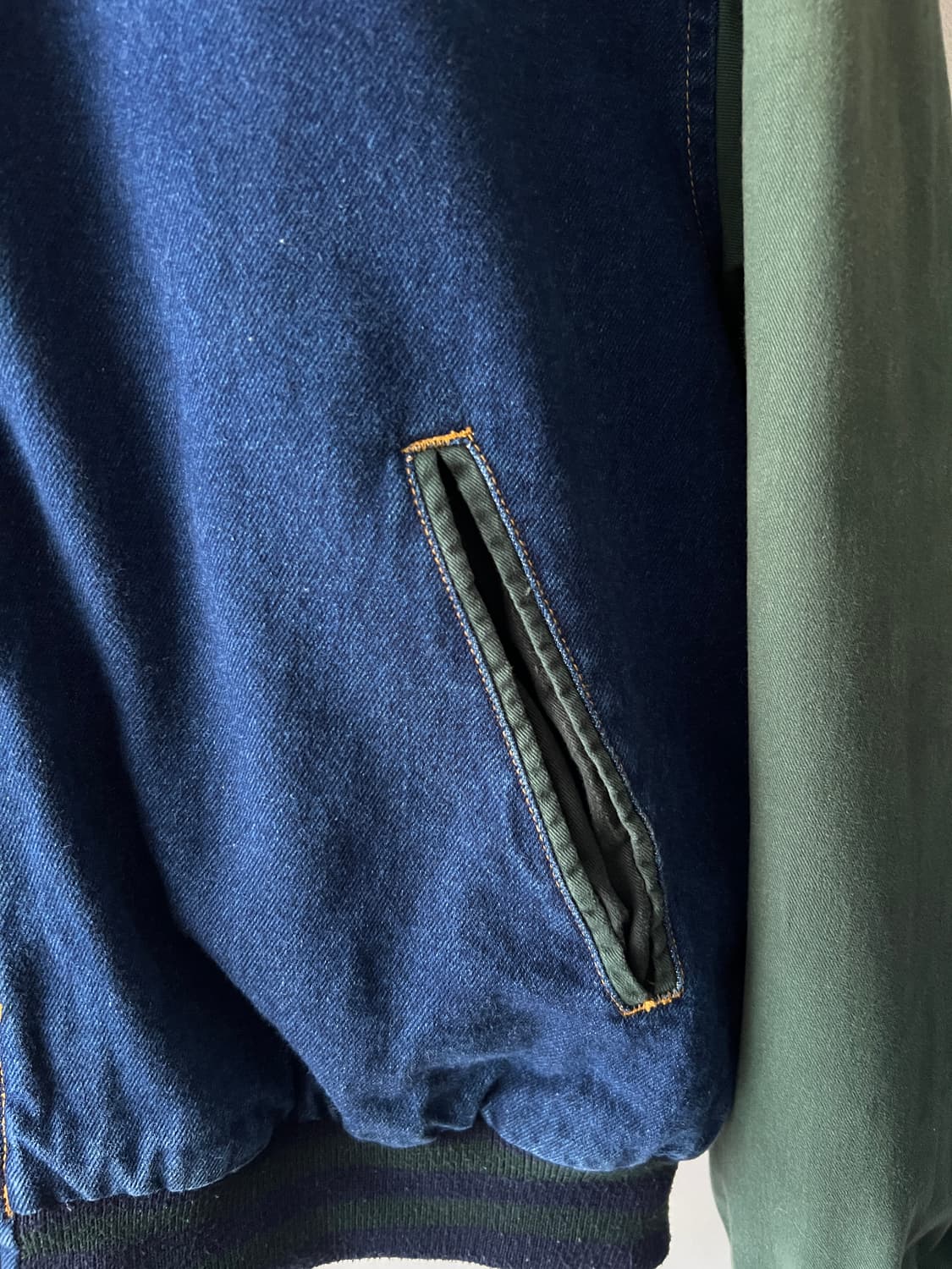[L]90's WearGuard USA 데님 봄버 바시티 자켓 상품이미지5
