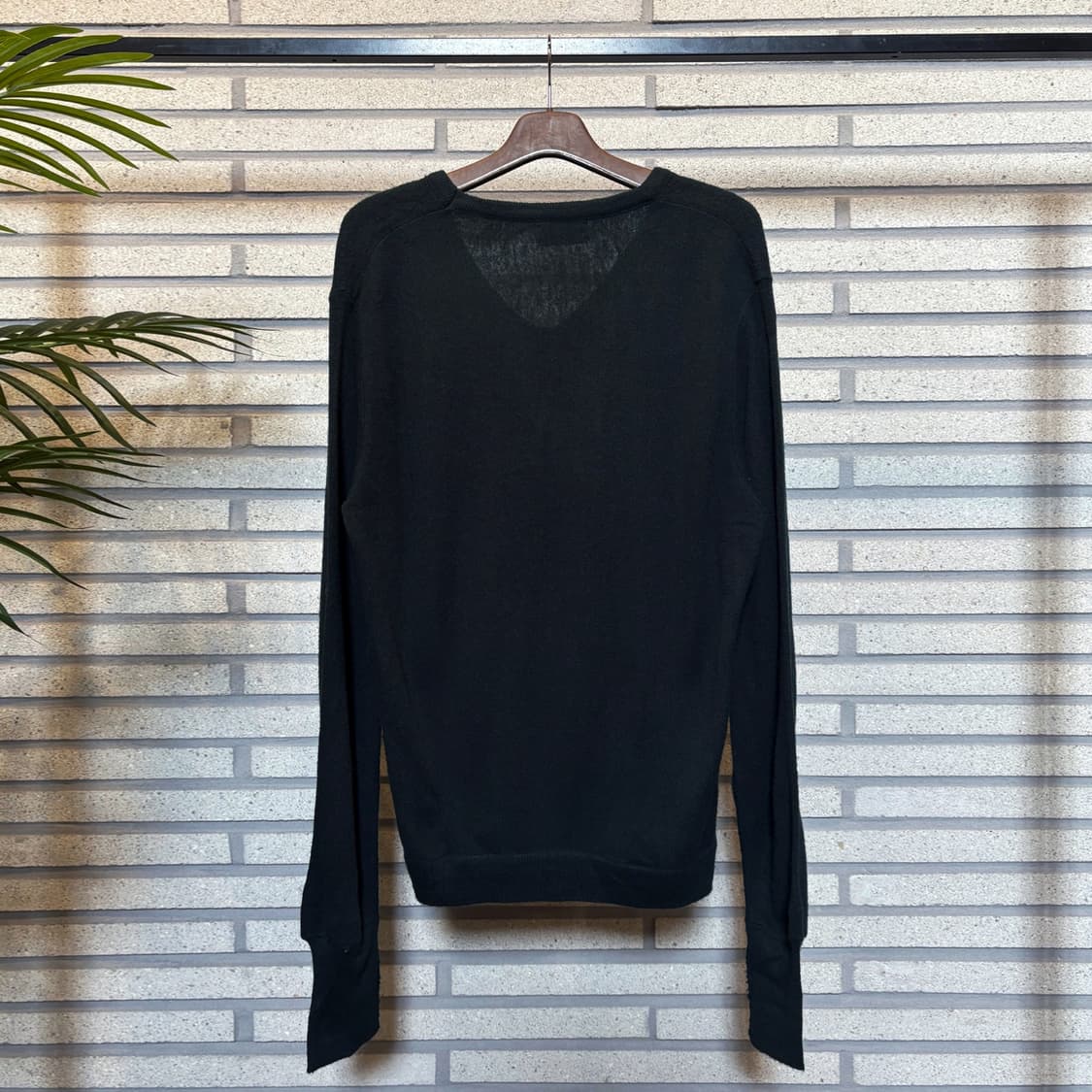 라코스테 아이조드 아크릴100 브이넥 니트 롱시보리 진청녹 상품이미지3