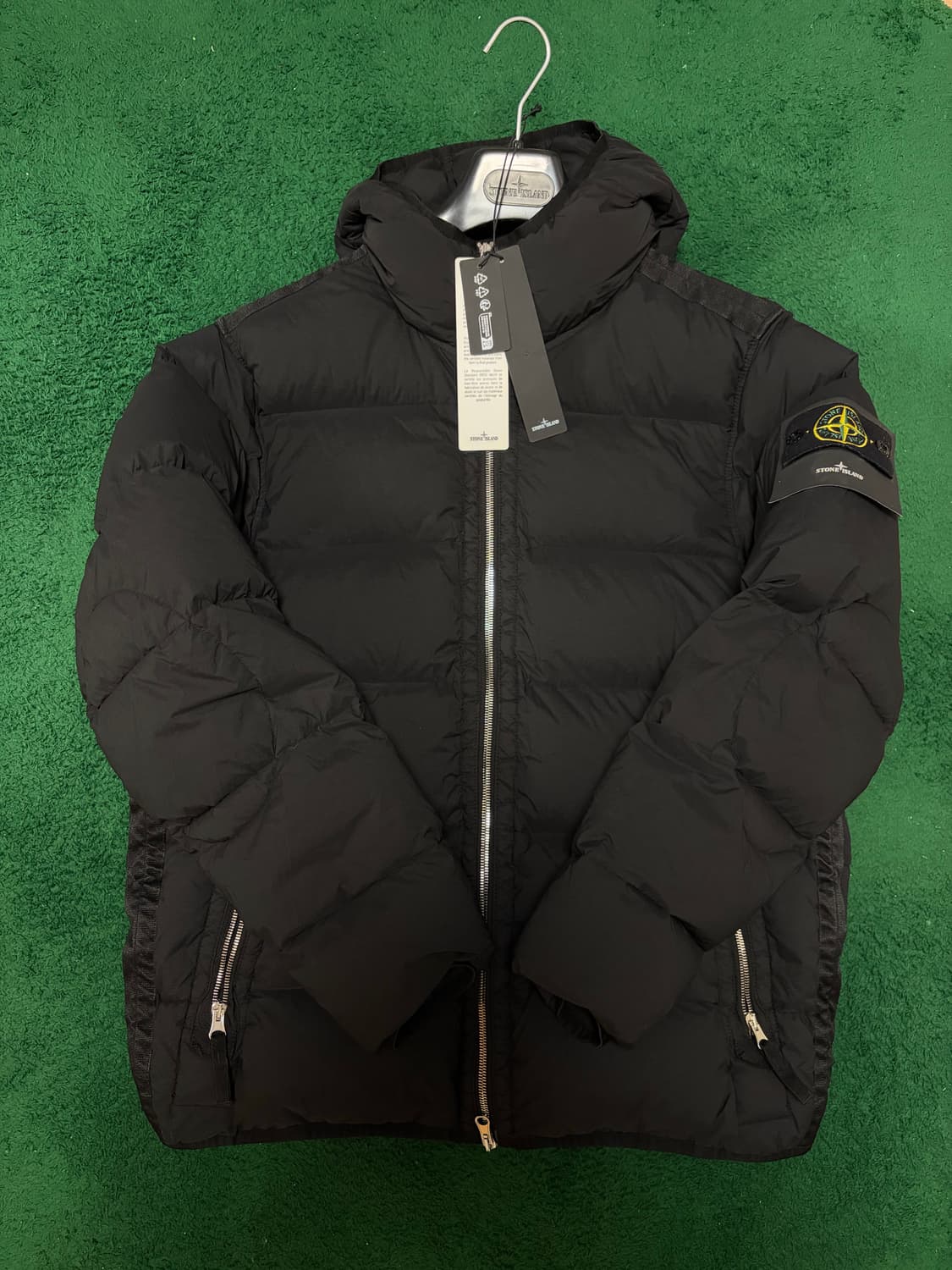 M) 23fw 스톤아일랜드 심리스 터널패딩 블랙 상품이미지1