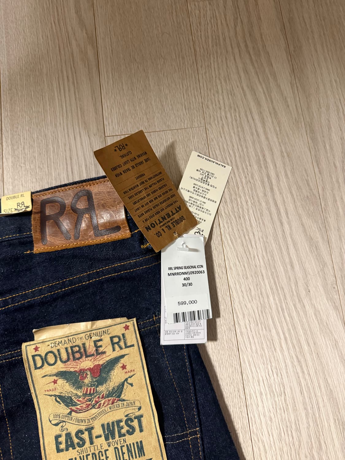 더블알엘 RRL 빈티지 파이브 포켓 원워시 30/30 새상품 상품이미지4