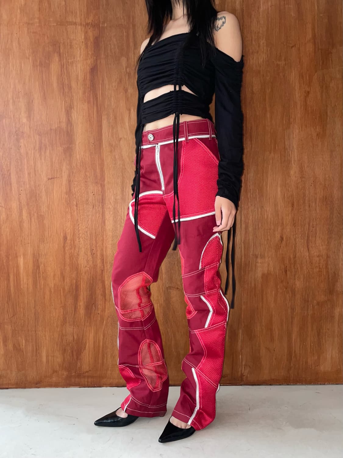VAEGABOND red mesh pants 상품이미지8