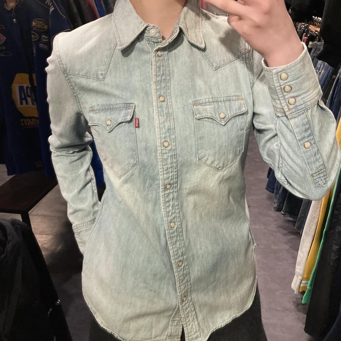 [IM] 리바이스 펄 스냅 워싱 데님 셔츠 상품이미지2