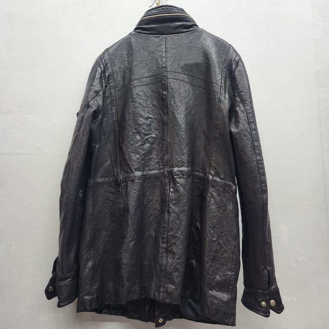 이태리 FRIENDS 양가죽100% 하이넥 가죽자켓  S 상품이미지5