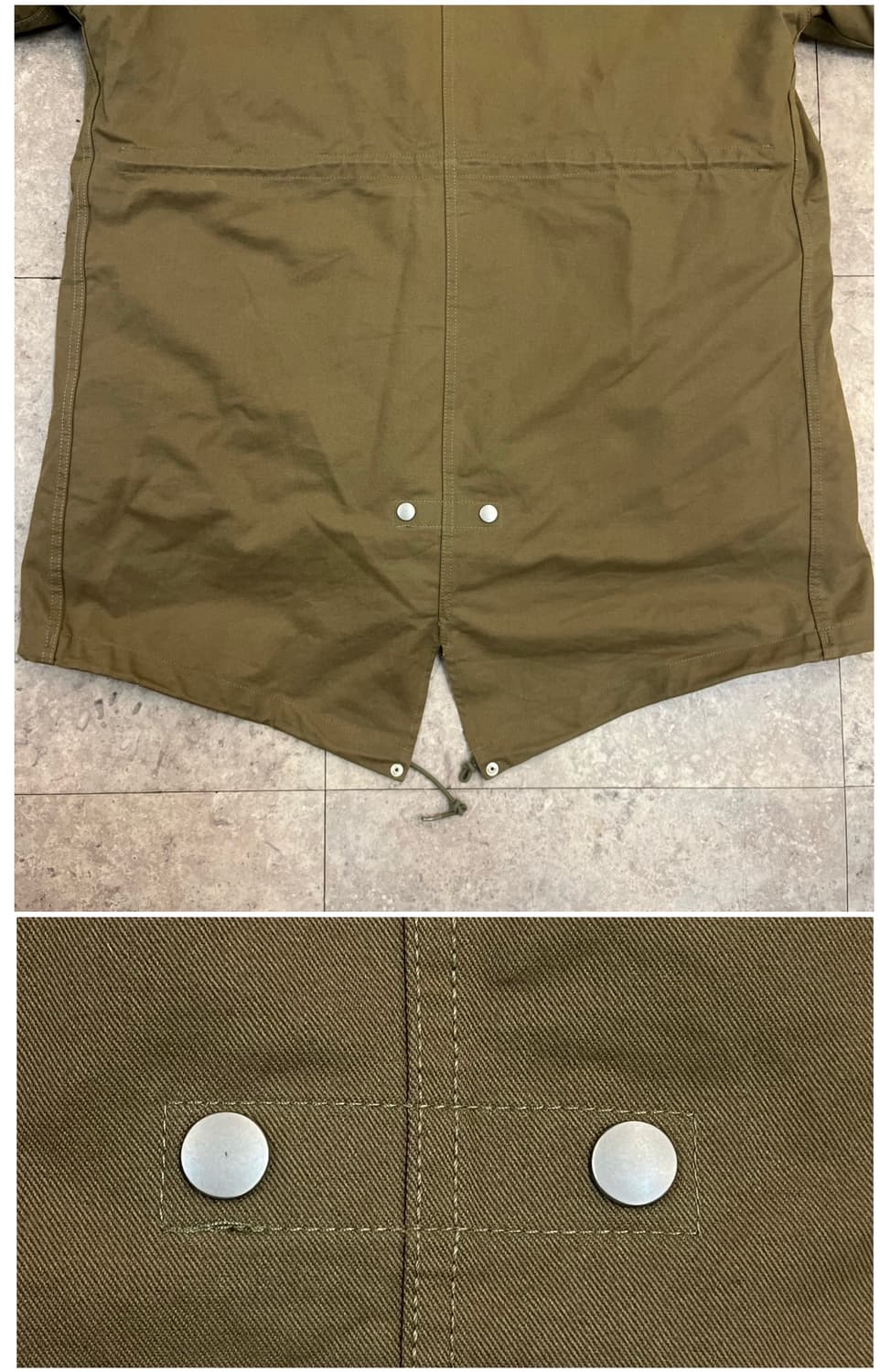 라퍼지스토어 개파카 야상 자켓 카키 외피S 내피 M #csz3690 상품이미지8