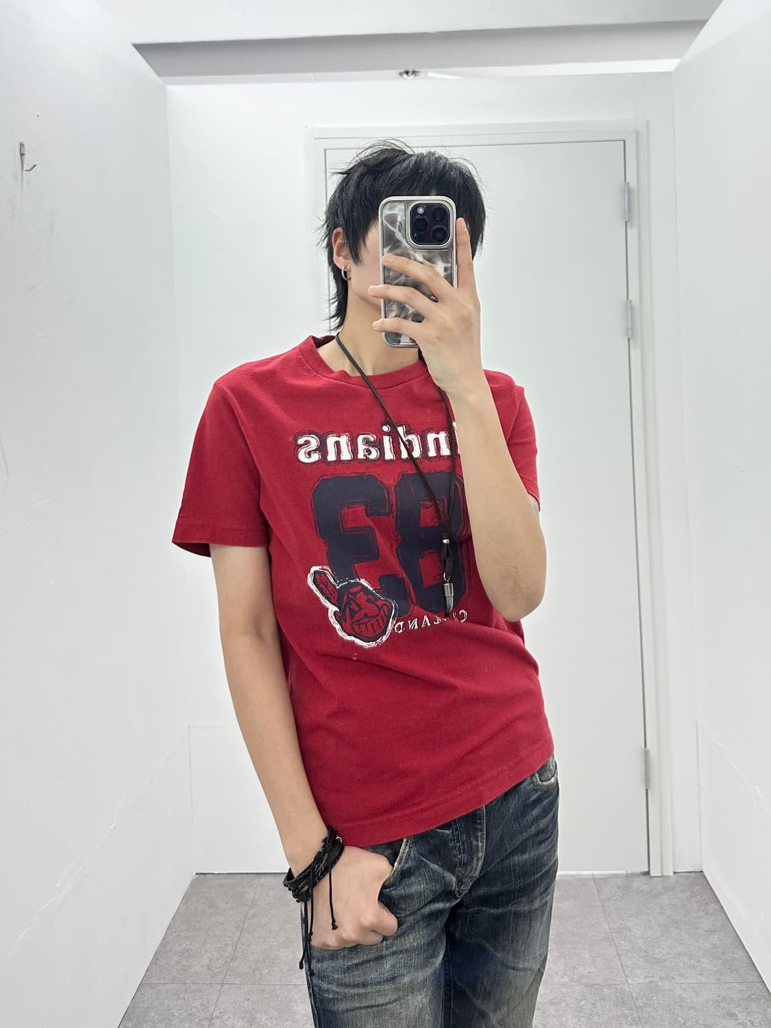 MLB Indians embroidered tee 상품이미지2