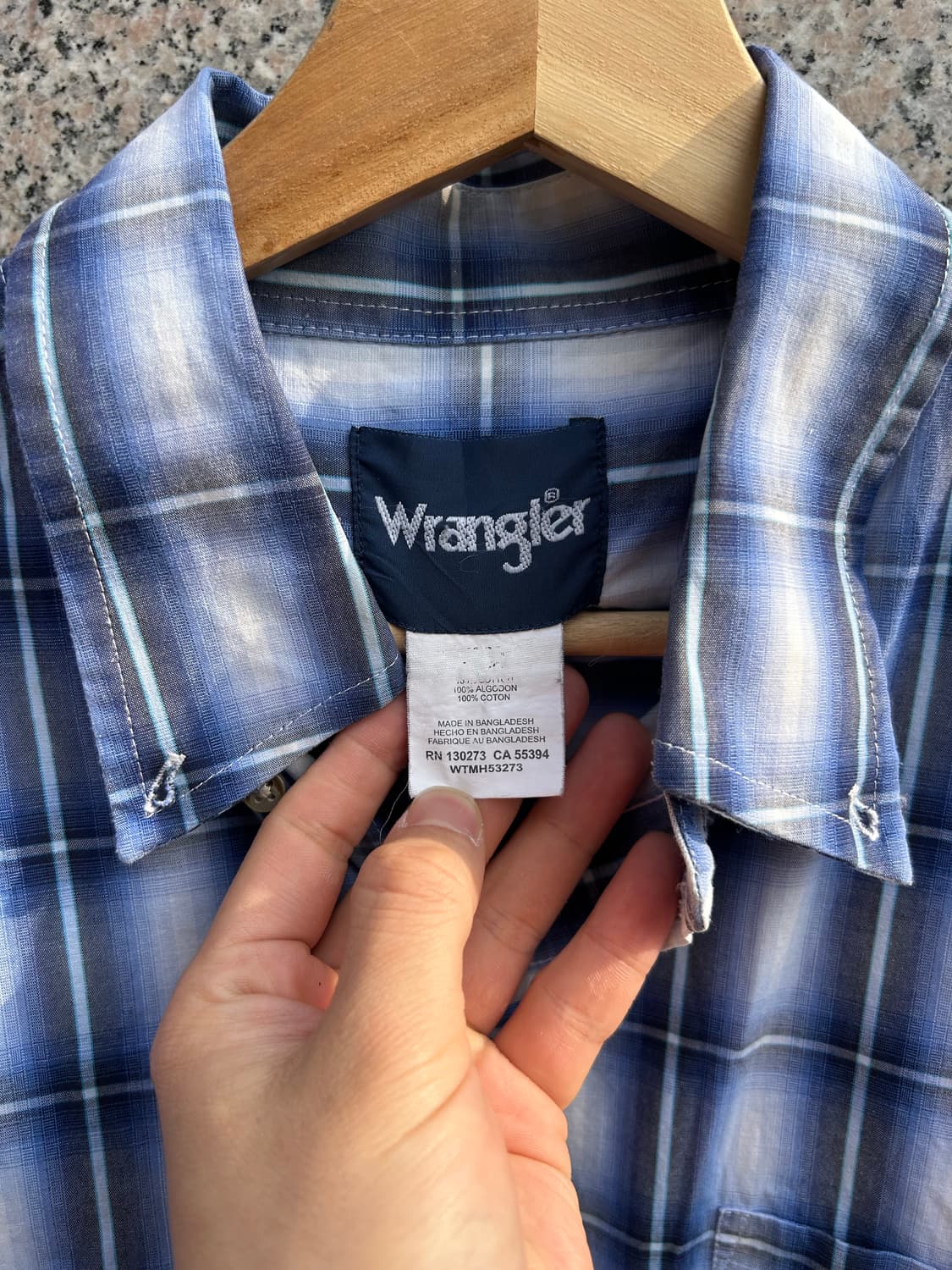 랭글러 옴브레체크셔츠 상품이미지3