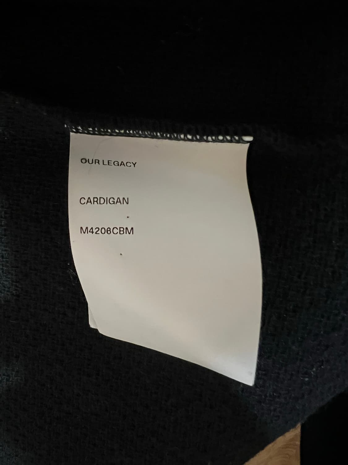 아워레가시 가디건 모헤어 블랙 46 상품이미지6