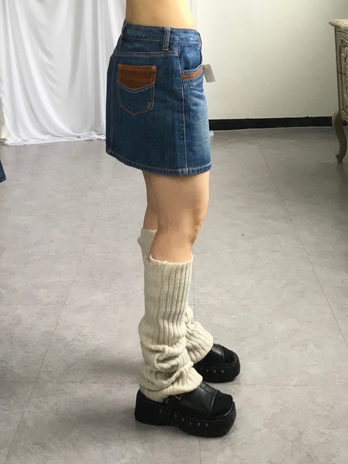 Pocket point denim skirt 상품이미지6