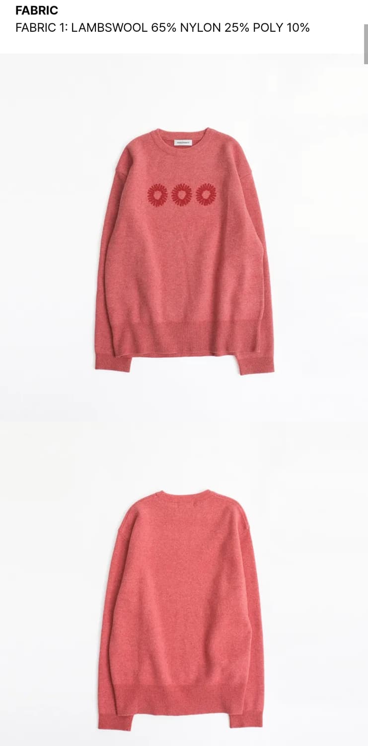 [M] 999휴머니티 니트 코랄 상품이미지3