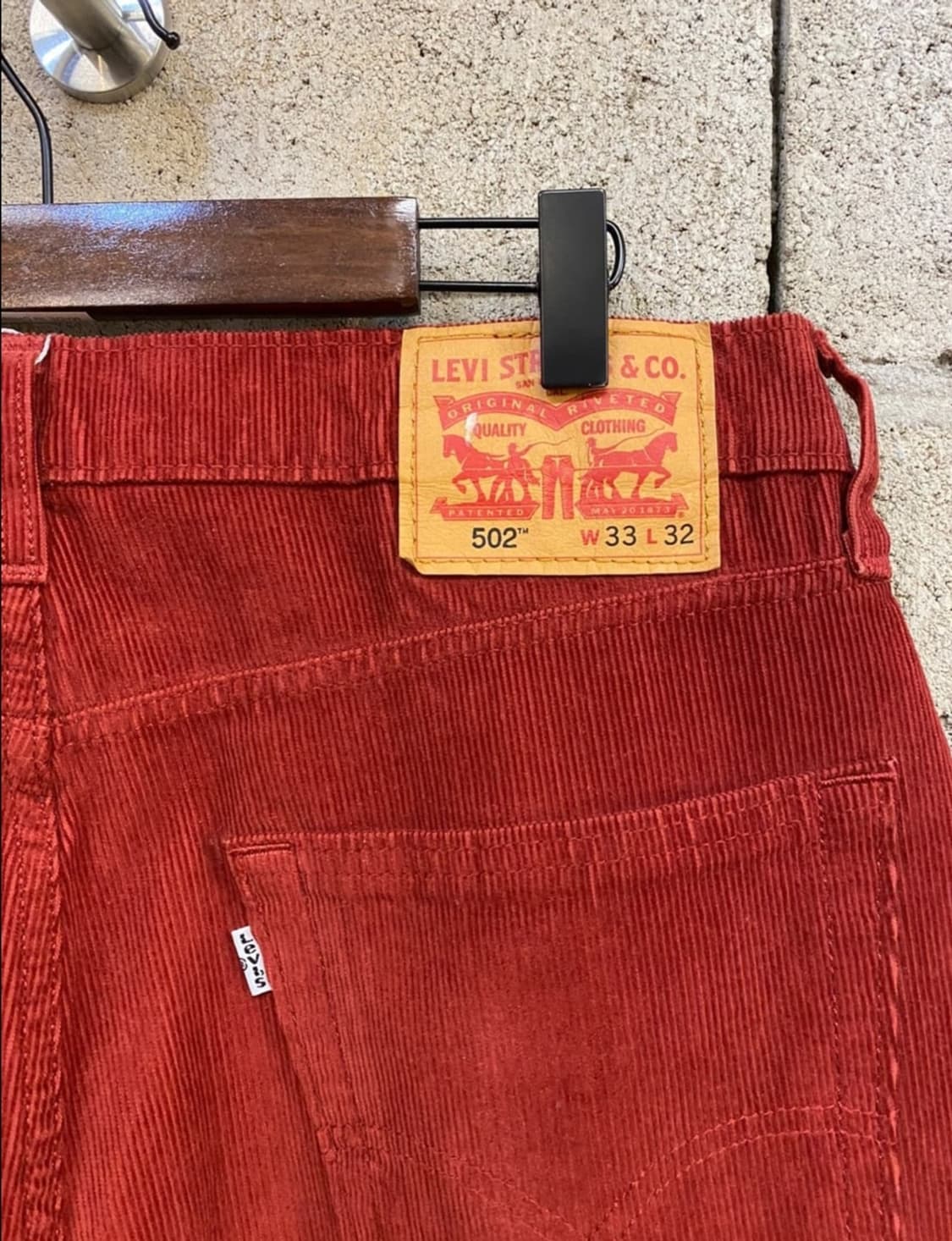 리바이스 화이트탭 레드 코듀로이 팬츠 상품이미지7